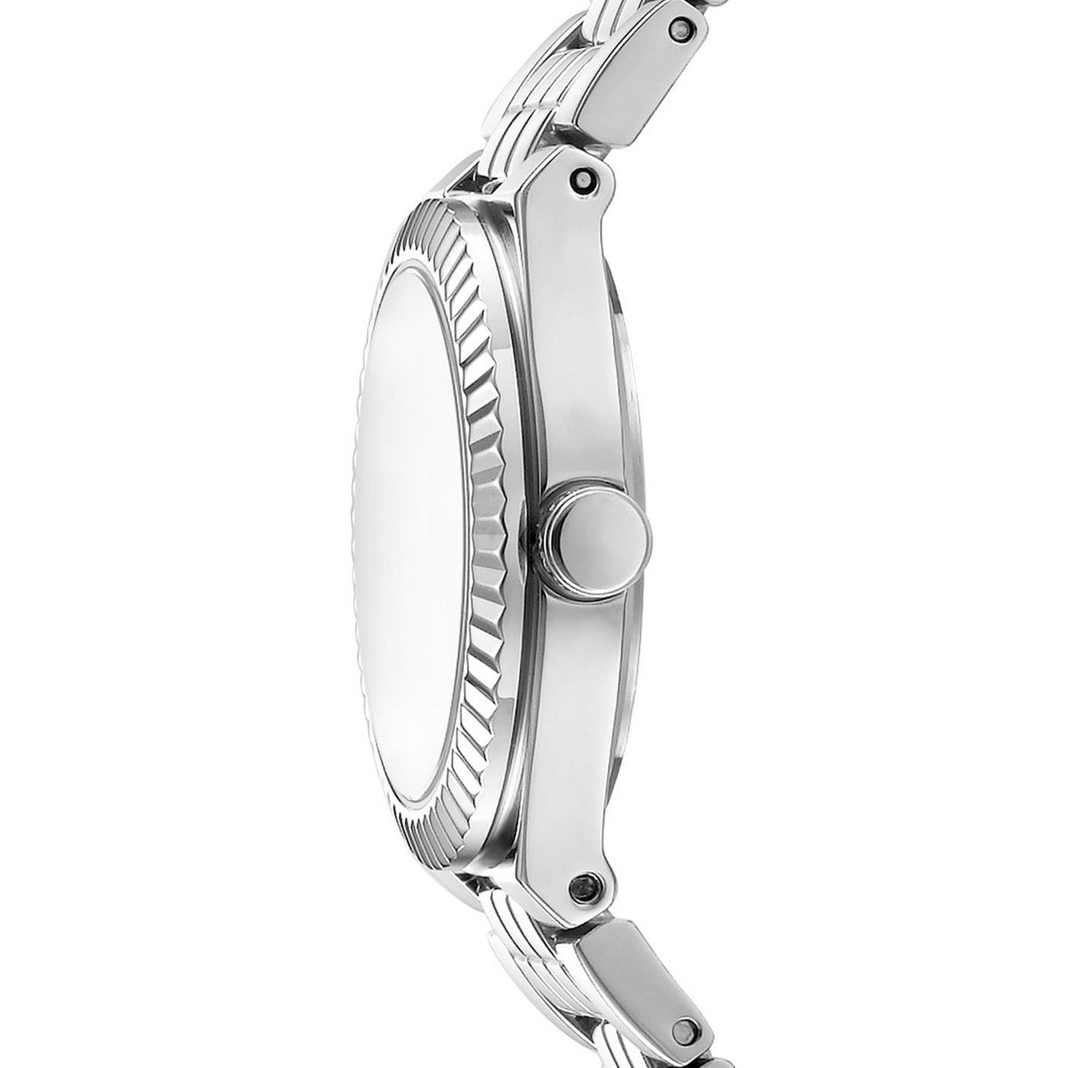 DKNY Essentials Silver Stainless Steel 28mm Watch and Stainless Steel Bracelet Set
