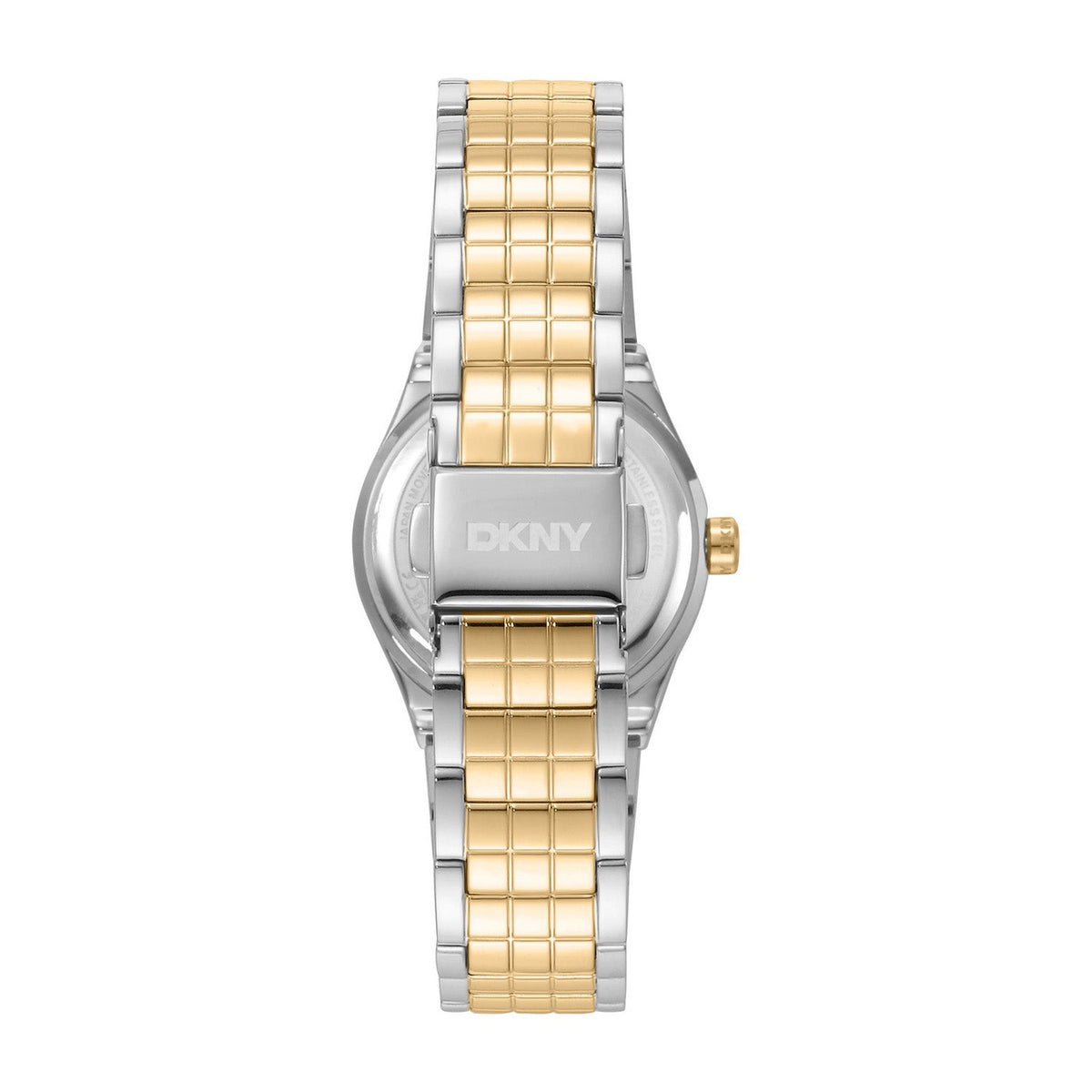 DKNY Essentials Two Tone Stainless Steel 28mm Watch and Gold Stainless Steel Bracelet Set