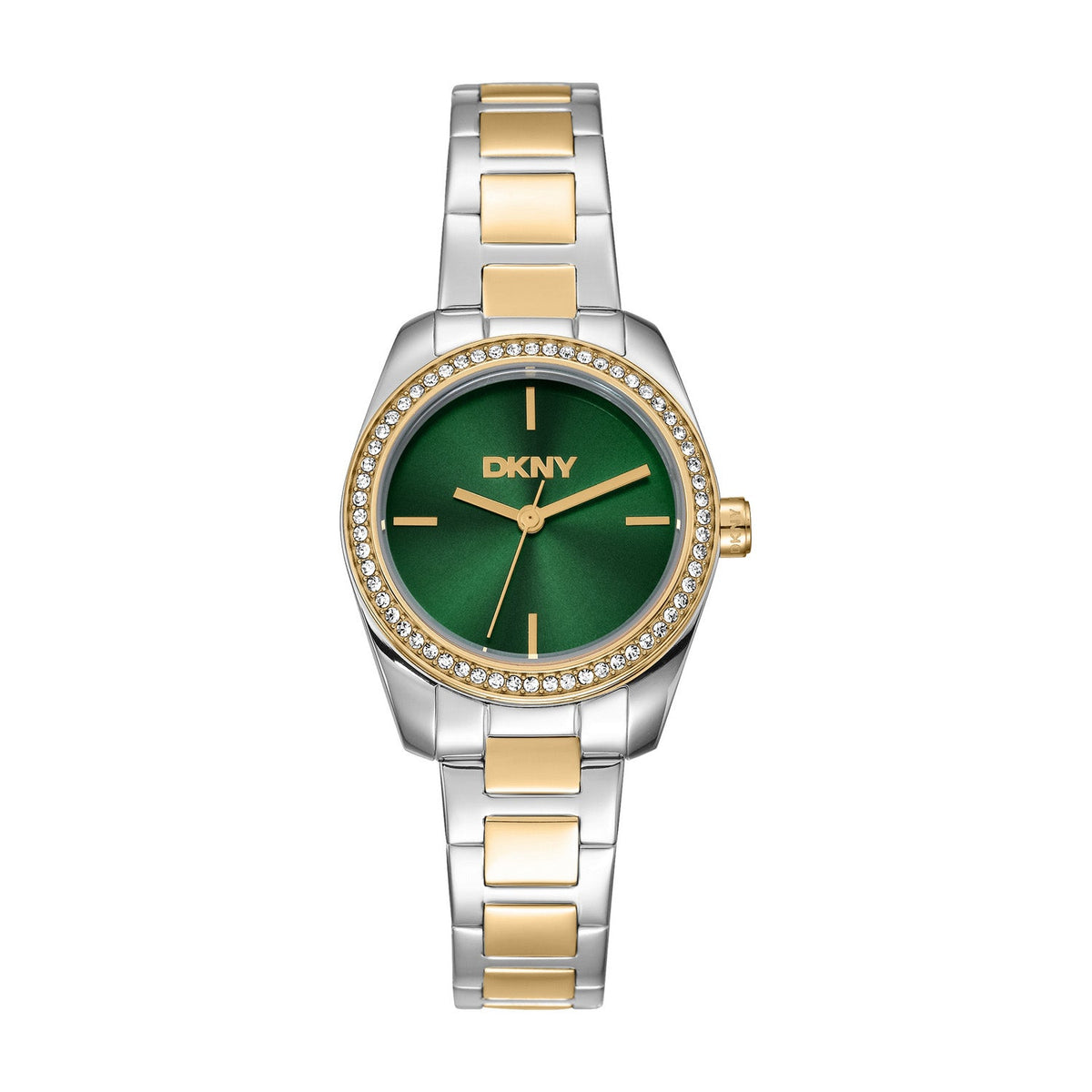 DKNY Evening Two Tone Stainless Steel 28mm Watch and Gold Stainless Steel Bracelet Set