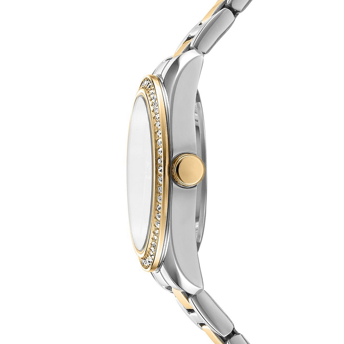 DKNY Evening Two Tone Stainless Steel 28mm Watch and Gold Stainless Steel Bracelet Set