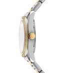 DKNY Evening Two Tone Stainless Steel 28mm Watch and Gold Stainless Steel Bracelet Set
