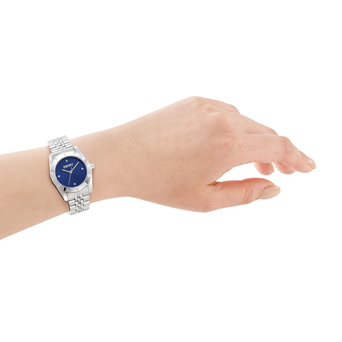 DKNY Logo Silver Stainless Steel 30mm Watch