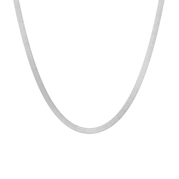 S/S FINE HERRINGBONE NECKLACE