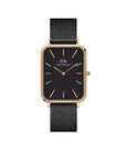 Daniel Wellington Quadro 29X36.5 Pressed Ashfield Rose Gold & Black Watch