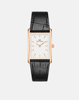 Daniel Wellington Bound 35x24 Black Croc Leather RG White Watch