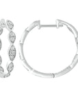 9CT CARLA DIAMOND HOOP EARRINGS