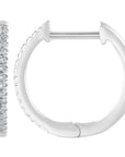 9CT AMAYA DIAMOND HOOP EARRINGS