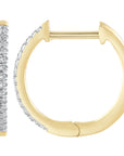 9CT AMAYA DIAMOND HOOP EARRINGS