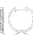 9CT BRANDIE DIAMOND HUGGIE EARRINGS