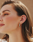 Ania Haie Gold Malachite and Turquoise Large Hoops
