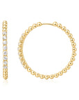 Ania Haie Gold Large Claw Sphere Beaded Hoop Earrings