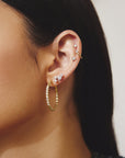 Ania Haie Gold Large Claw Sphere Beaded Hoop Earrings