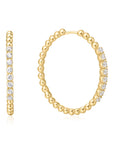 Ania Haie Gold Large Claw Sphere Beaded Hoop Earrings