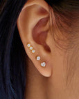 Ania Haie Gold Heart Barbell Single Earring