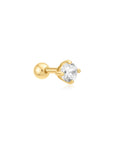 Ania Haie Gold Sparkle Round Barbell Single Earring