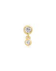 Ania Haie Gold Bezel Dangle Barbell Single Earring