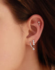 Ania Haie Silver Bezel Dangle Barbell Single Earring