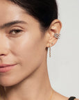 Gold Graduated Bezel Round Drop Station Necklace