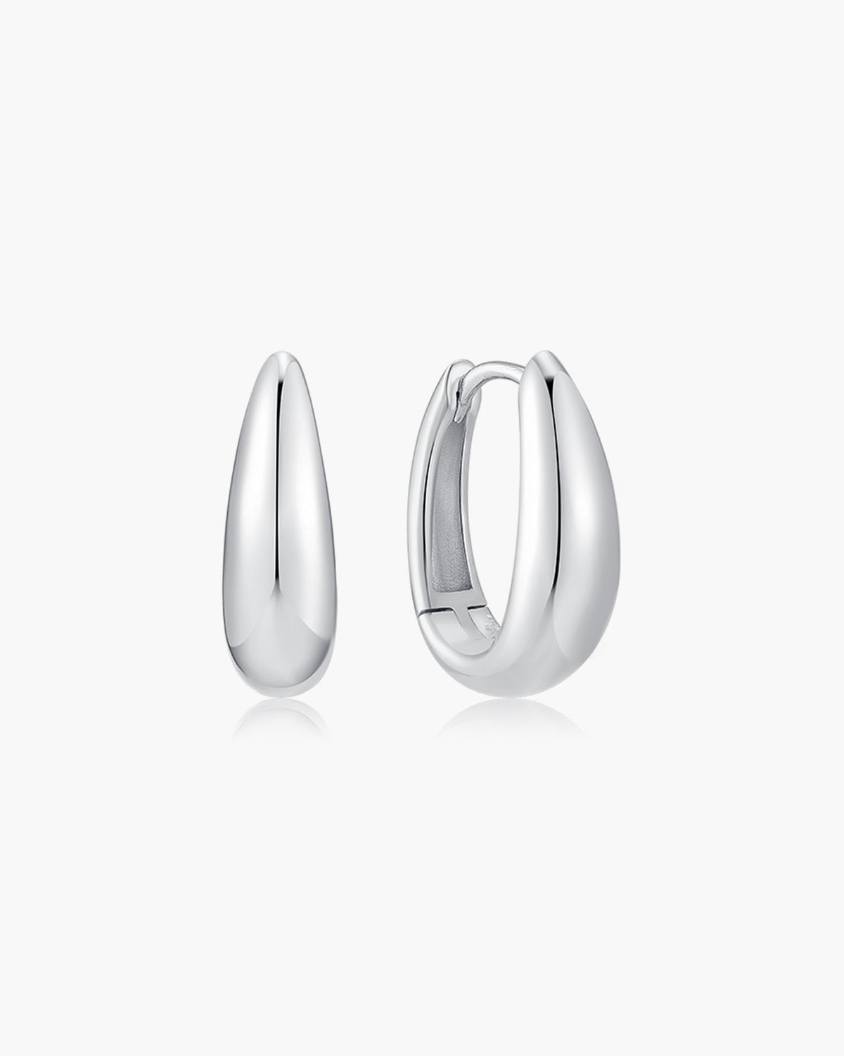 Gold Hollow Organic Pebble Drop Earrings