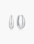 Gold Hollow Organic Pebble Drop Earrings