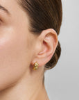 Gold Rope Twist Stud Earrings