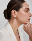 Silver Classic Dome Hoop Earrings