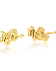 SERPENT STUD EARRINGS - 9CT GOLD