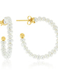 Tidal Pearl Hoops – 9CT GOLD