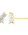 9CT TOI ET MOI DIAMOND STUD EARRINGS