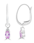 9CT EDITA PINK SAPPHIRE & DIAMOND EARRINGS