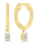 9CT MARA DIAMOND HUGGIE EARRINGS