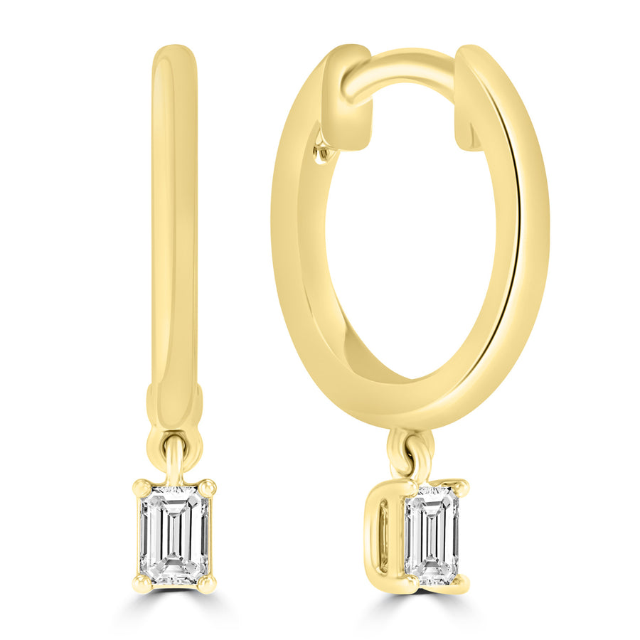 9CT MARA DIAMOND HUGGIE EARRINGS