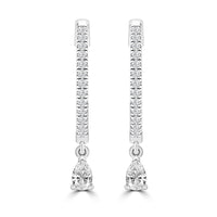 9CT DENALI DIAMOND HUGGIE EARRINGS