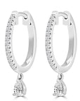 9CT DENALI DIAMOND HUGGIE EARRINGS