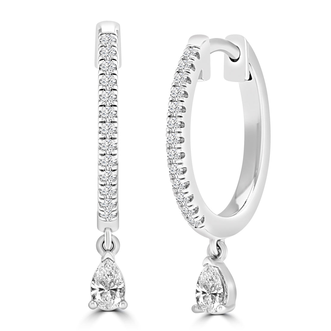 9CT DENALI DIAMOND HUGGIE EARRINGS