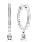 9CT DENALI DIAMOND HUGGIE EARRINGS