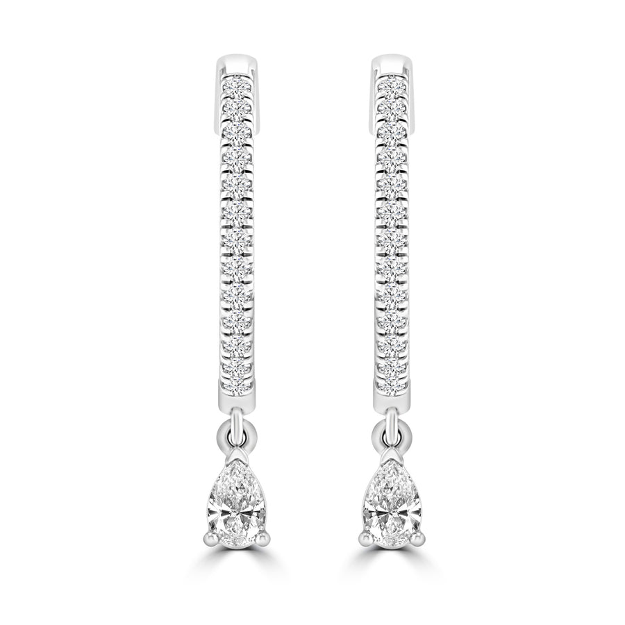 9CT DENALI DIAMOND HUGGIE EARRINGS