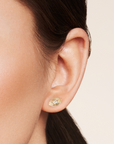 SOLAR EYE STUD EARRINGS - 9CT GOLD