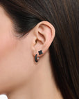 THOMAS SABO Blackened small ear studs with black zirconia