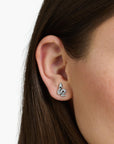 THOMAS SABO Ear studs blackened snake