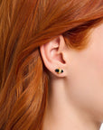 THOMAS SABO Crystal Ear Studs with Onyx Gold