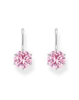 THOMAS SABO Earrings with pink zirconia