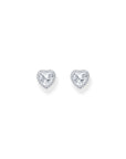 THOMAS SABO Heart-shaped halo ear studs with zirconia
