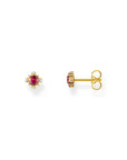 THOMAS SABO Vintage Romance Small ear studs with red sapphire