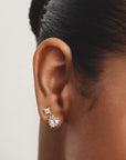 Ear studs with zirconia