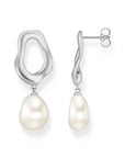 THOMAS SABO Stud Earrings with Freshwater Pearls in Silver