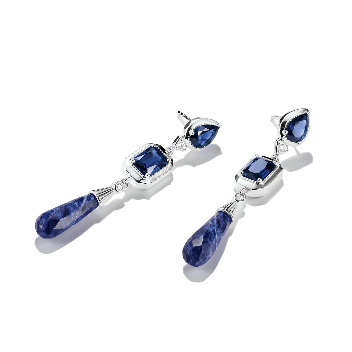 Earrings with stones