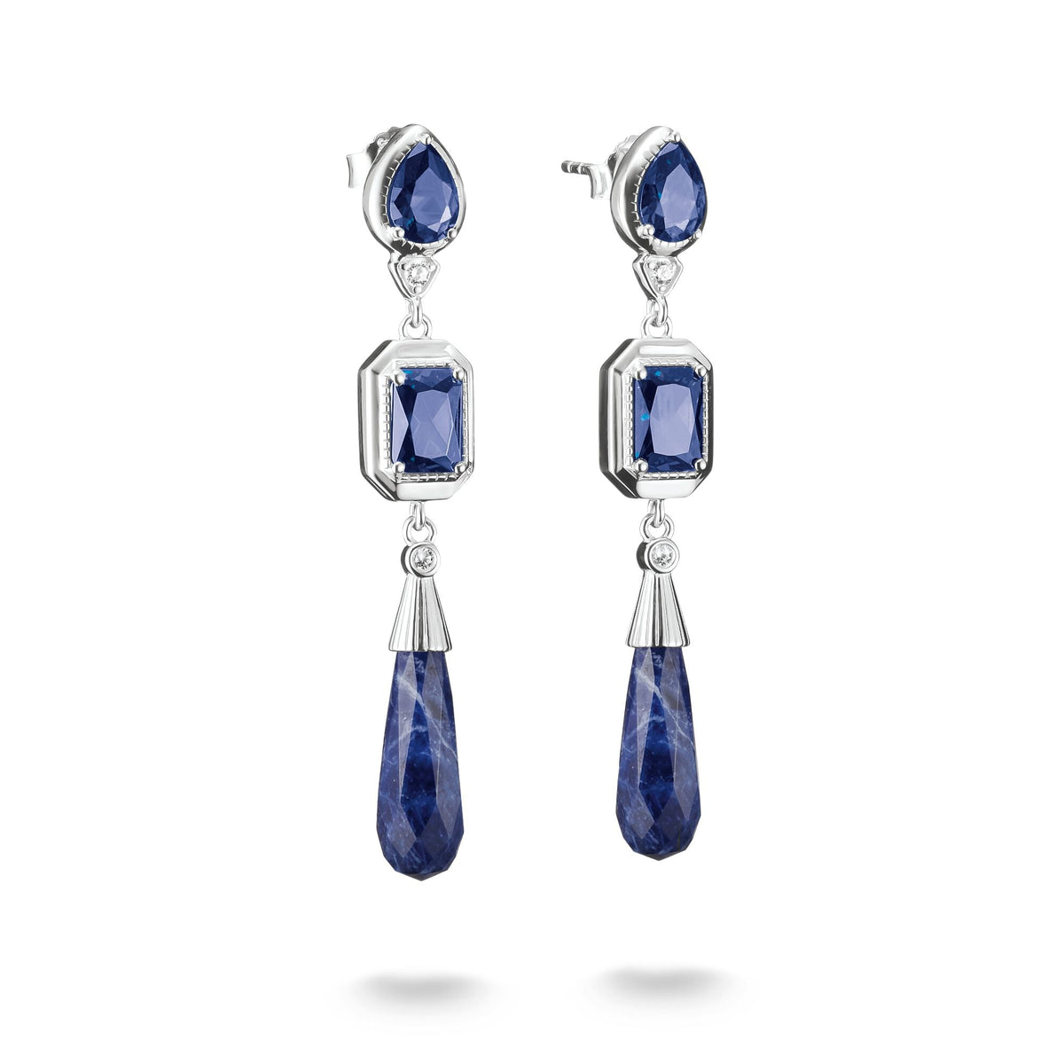 Earrings with stones