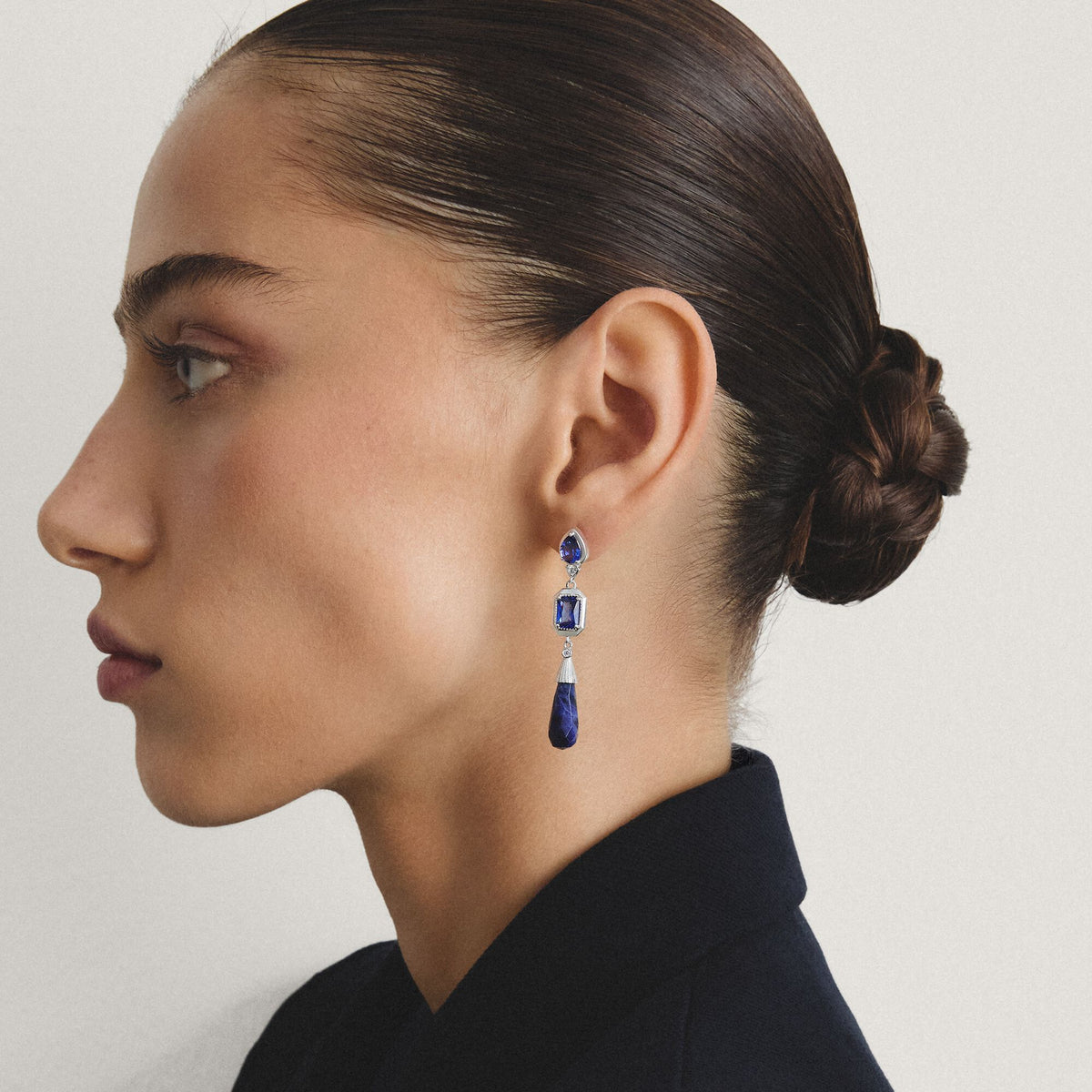 Earrings with stones