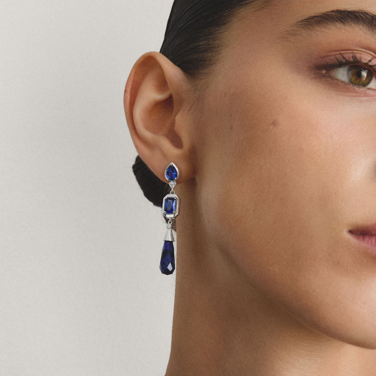 Earrings with stones
